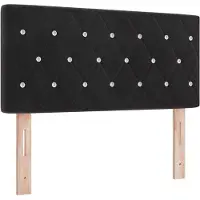 vidaXL Tête de lit LED avec barres lumineuses LED Noir 100 cm Velours
