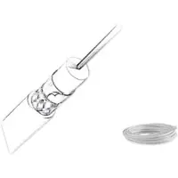 Glomex Low Loss Twin Screening Coax Cable Blanc 25 m