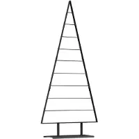 vidaXL Arbre de Noël en métal avec support Noir 210 cm Acier