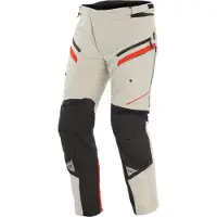 Dainese Gullfoss D-Dry, pantalon textile imperméable ,Gris Clair/Noir/Rouge ,50
