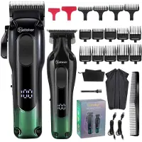 Hatteker Kit de Tondeuse Cheveux et Barbe 8-en-1 Noir