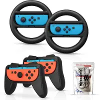 Controlla - Accessoires adaptés à la Nintendo Switch 2 - Jeu de poignées Joy Con pour Nintendo Switch 2 - Manette et volant