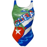 Turbo Cuba Palmera Swimsuit Vert,Bleu 4XL Femme