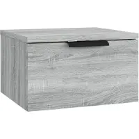 vidaXL Table de chevet murale Sonoma gris 34x30x20 cm