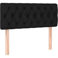vidaXL Tête de lit noir 100x7x78/88 cm Tissu