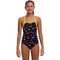Funkita Tie Me Tight Swimsuit Noir 14 Years Fille