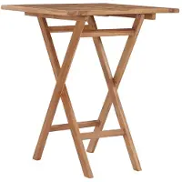vidaXL Table de jardin pliante 60Ã60Ã75 cm teck massif