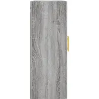 vidaXL Armoires murales 2 pcs. Gris Sonoma 69,5x34x90 cm