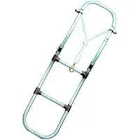 Goldenship Folding Ladder 3 Steps Argenté