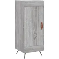vidaXL Highboard Gris Sonoma 34,5x34x180 cm Matériau dérivé du bois