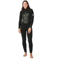 Rip Curl Flashbomb 4/3gb Stmr 4 Mm Woman Long Sleeve Chest Zip Neoprene Suit Noir 6 Femme
