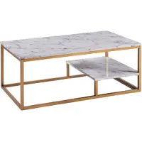 Teamson Home Table basse moderne Teamson Home Marmo effet marbre pour salon VNF-00036