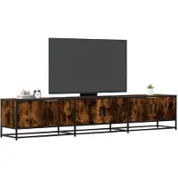 vidaXL Armoire TV chêne fumé 210x35x41 cm Bois composite