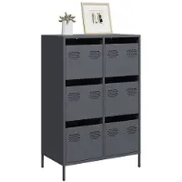 vidaXL Highboard Anthracite 68x39x101,5 cm Acier