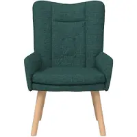 vidaXL Fauteuil relaxant Vert foncé 63 x 67 x 94 cm tissu