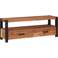 vidaXL Armoire TV avec étagère Marron 110 x 30 x 40 cm Bois massif Acacia