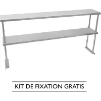 KuKoo Étagère Appoint 2 Niveaux Acier - 1500mm