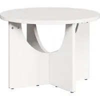 vidaXL Table basse blanche 50 x 50 x 35 cm pin massif