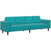 vidaXL Ensemble de Canapés Turquoise Velours