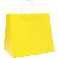 vidaXL Sacs en papier 250 pcs avec poignées jaune 32x22x28 cm