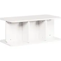 vidaXL Table basse blanche 80 x 39,5 x 33,5 cm pin massif