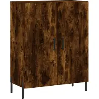 vidaXL Highboard chêne fumé 69,5x34x180 cm bois composite