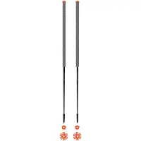 Les batons d'Alain - Bâtons de ski de randonnée - Eléphant - Taille 115 cm - Gris