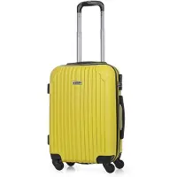 Itaca unisex. T71550-03 Valise de voyage 4 roues cabine rigide T71550 moutarde -55x38x20cm (OSFA), Casuel, ABS/Polycarbonate