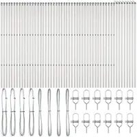 vidaXL Poteau de clôture. Autre 52 pcs Argent 3.2 x 3.2 x 210 cm Acier