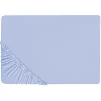 Beliani Drap-housse coton bleu 180 x 200 cm JANBU (180 x 200 cm)