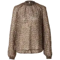 QS Chemisier jaune / rose ancienne / noir