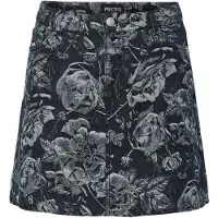 Pieces Jupe 'PCMarosa' gris denim / noir denim