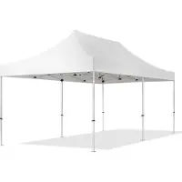 TOOLPORT 3x6 m Tonnelle pliante Alu, PES 800, blanc