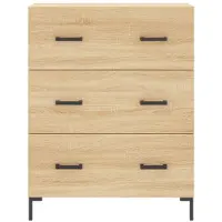vidaXL Highboard chêne Sonoma 69,5x34x180 cm Matériau dérivé du bois