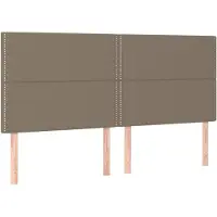 vidaXL Têtes de lit 4 pcs. Taupe 90x5x78/88 cm Tissu