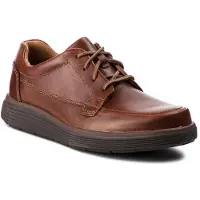Clarks Chaussures à Lacets Clarks Men Un Abode Ease Dark Tan Leather-Taille 44,5