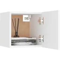 vidaXL Table de chevet Blanc 30,5x30x30 cm Bois d'ingénierie