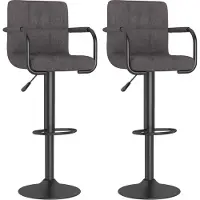 vidaXL Tabouret de bar 2 pcs. Tissu taupe