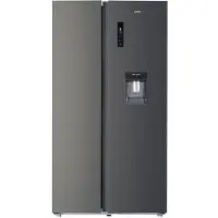 Chiq Réfrigérateur à Deux Portes Refroidi Par Air, Fss559nei42d, 559 Litres, Avec La Technologie Smart Inverter, En Acier Noir, Et Compact Pour Une Installation Facile