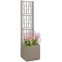 vidaXL Cache-pot de jardin Gris 36 x 36 x 140 cm Polypropylène