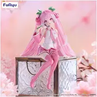 Furyu Statue en PVC Noodle Stopper de Hatsune Miku, Sakura Miku 2024, version couleur perle, 15 cm
