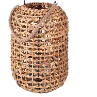 Natural Living Lanterne Ethnique En Rotin Natural Living - H. 36 Cm - Beige