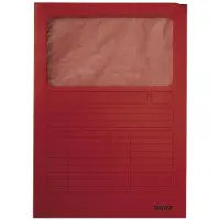 Leitz 100 Pochettes porte-documents 3950 DIN A4 rouges lisses (A4)