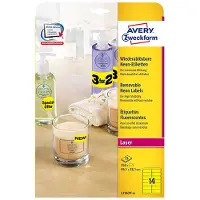Avery Zweckform Étiquettes Avery Neon L7263Y-25, pour l'étiquetage, détachables, papier, jaune, 99,1 x 38,1 mm, 25 x A4, 350 pcs.