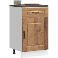 vidaXL Élément bas de cuisine Kalmar imitation vieux bois Matériau dérivé du bois