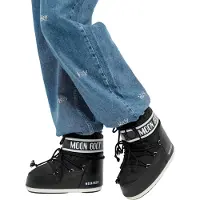 Moon Boot pour femme. 80D1409340 Icon Low Nylon Boots noir (39/41), Plat, Aucun, Casuel, Neige