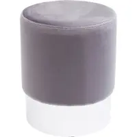 Kare design Tabouret Cherry Gris Clair Et Chrome