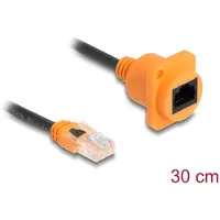 DeLOCK D-Typ RJ45 Kabel Stecker zu Buchse Cat.5e O/S 30cm