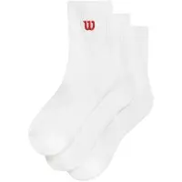 Wilson Quarter Top Socks 3 Units Blanc EU 38-42