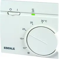 Eberle Thermostat d'ambiance monté en surface 5 à 3, Thermostat, Blanc